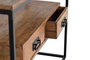 GINER Y COLOMER Consola de estilo industrial en madera de mango y metal